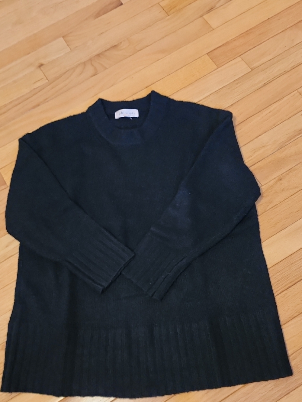 Philosophy Black Crewneck Sweater